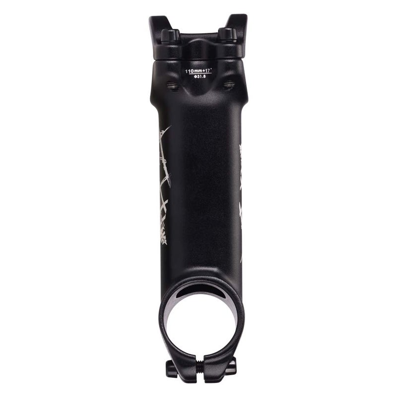 WAKE عمود دراجة MTB 31.8 110 مم 17 درجة عمود دراجة وايك للدراجات الجبلية عمود مقود قصير لمعظم الدراجات، دراجة طريق، MTB، BMX، دراجة ثابتة، ركوب الدراجات (سبائك الألمنيوم، خفيف الوزن، أسود) - Image 3